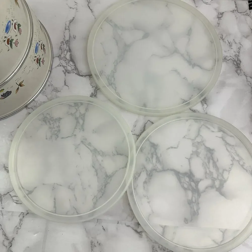 International Heartland Vintage Enamelware Nesting Bowls With Lids Mixing 6 pc